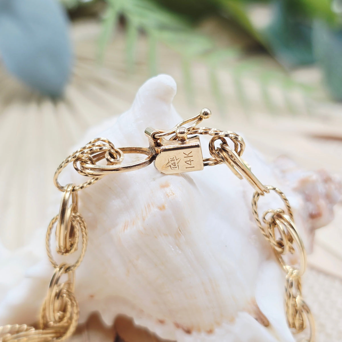 Armband 585 14kt Gold Oval 20cm 7mm 8,62g