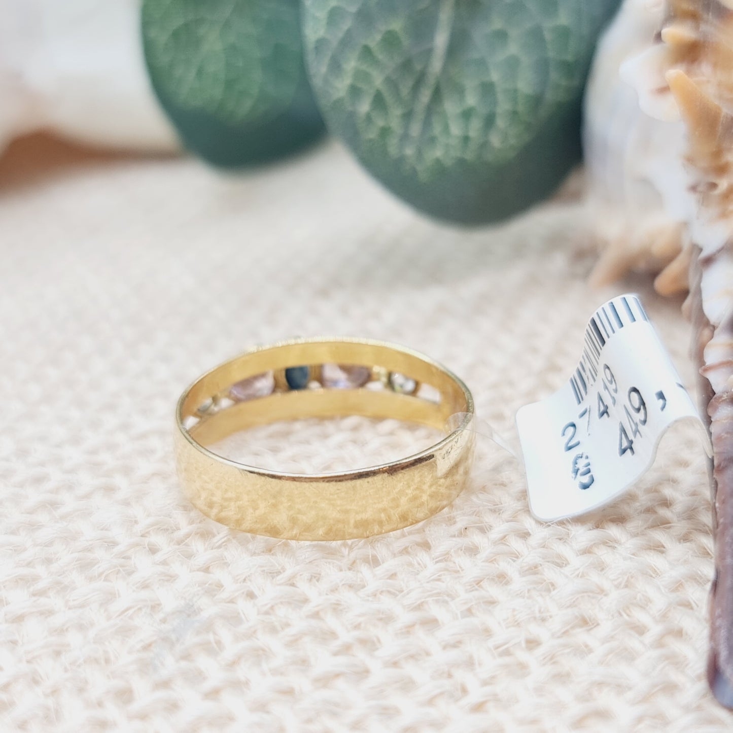 Ring Zirkonia Bunt 750 18 KT Gold Gr. 58