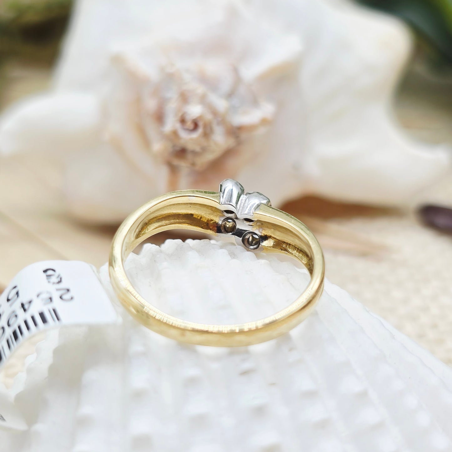 Ring Gold BC 750 18kt 4 Brillanten Gr: 56