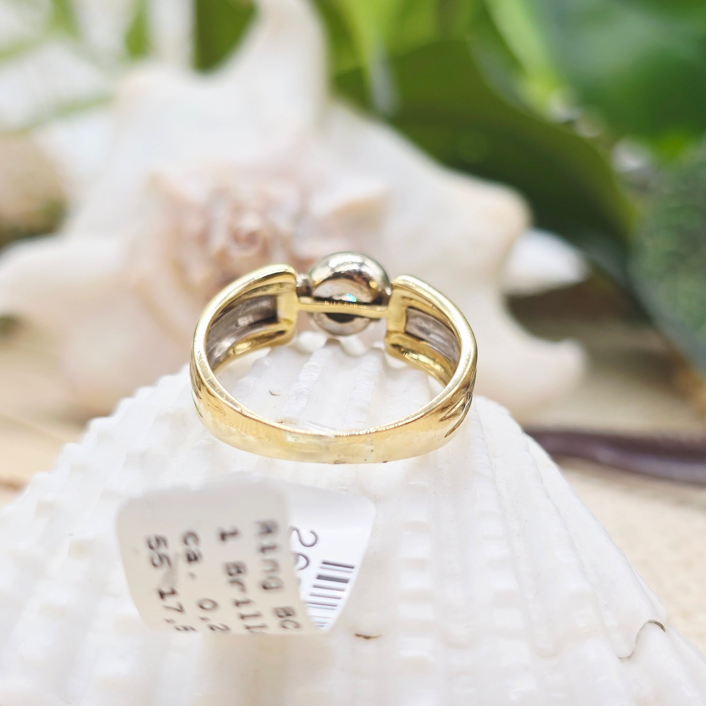 Ring Gold BC 750 18kt 1 Brillant ca. 0,24ct Gr: 55
