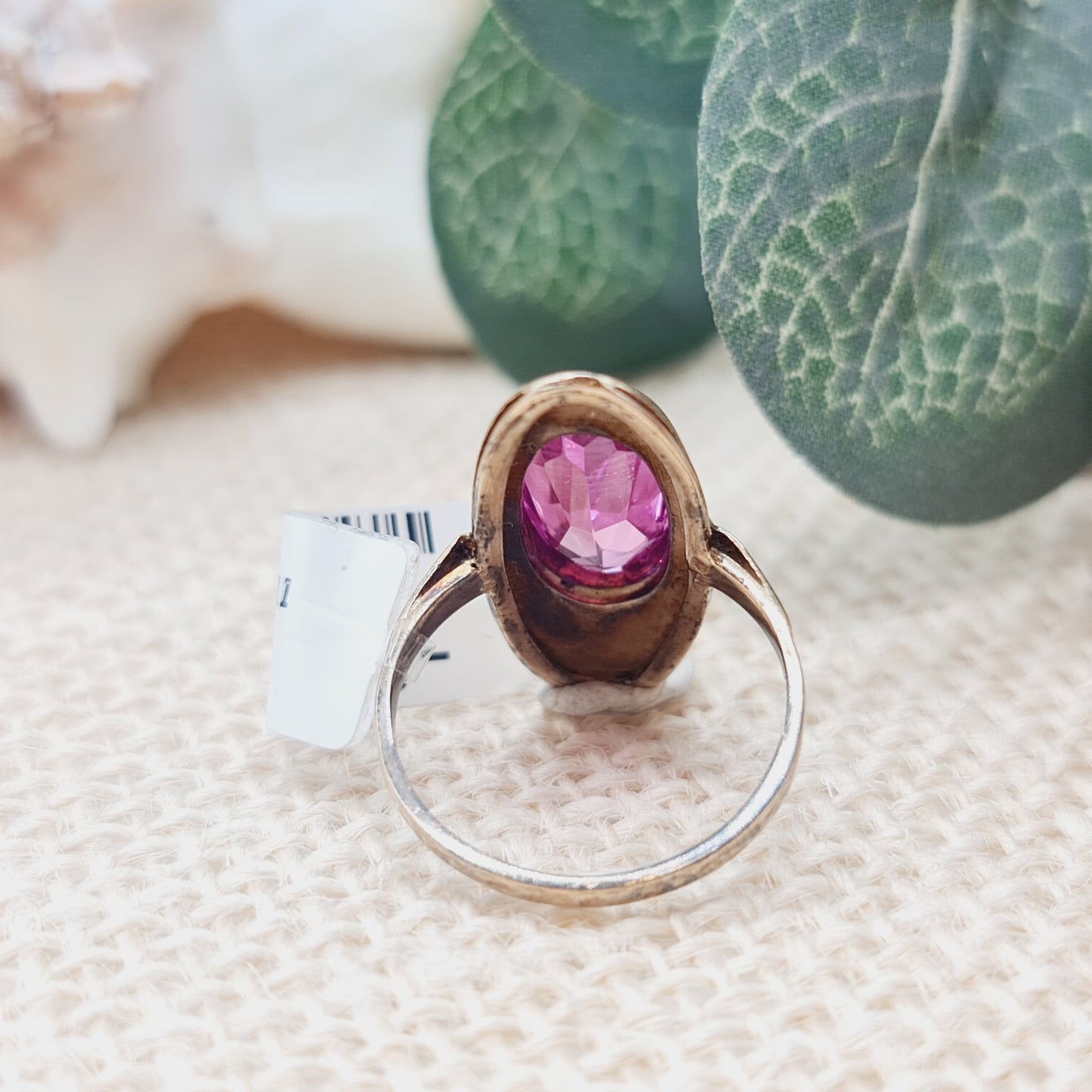 Ring pinker Spinell 333 8KT Gold Gr. 52
