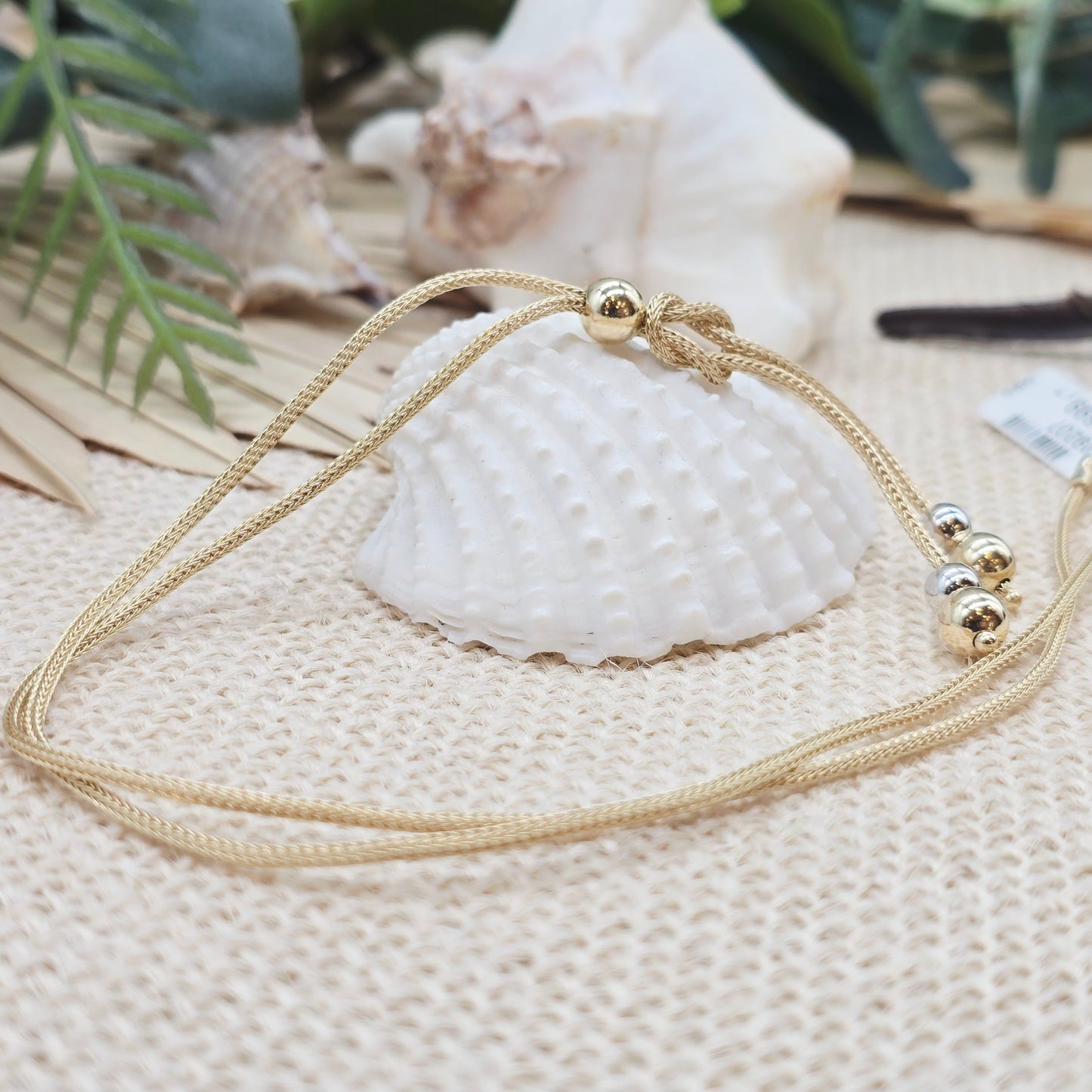 Collier Kugeln und Knoten 46cm 585 14 KT Gold