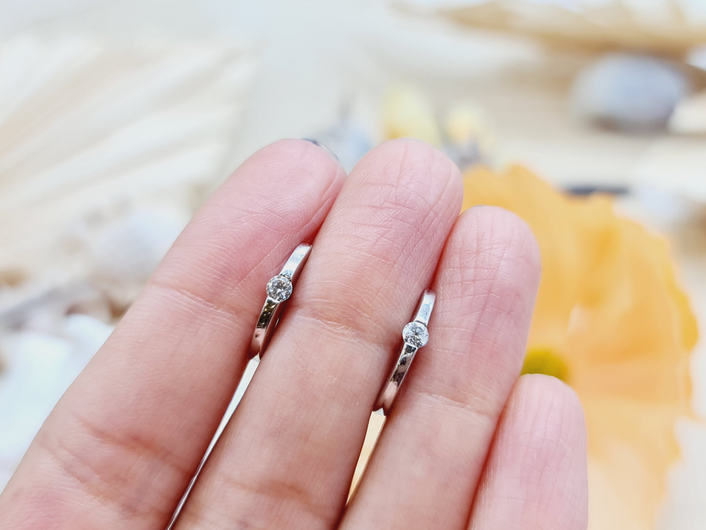 Clip Creolen Brillanten 750 18 KT Weißgold