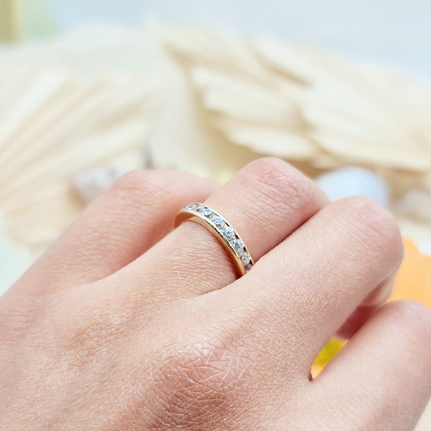 Ring Memory Zirkonia 750 18 KT Gelbgold