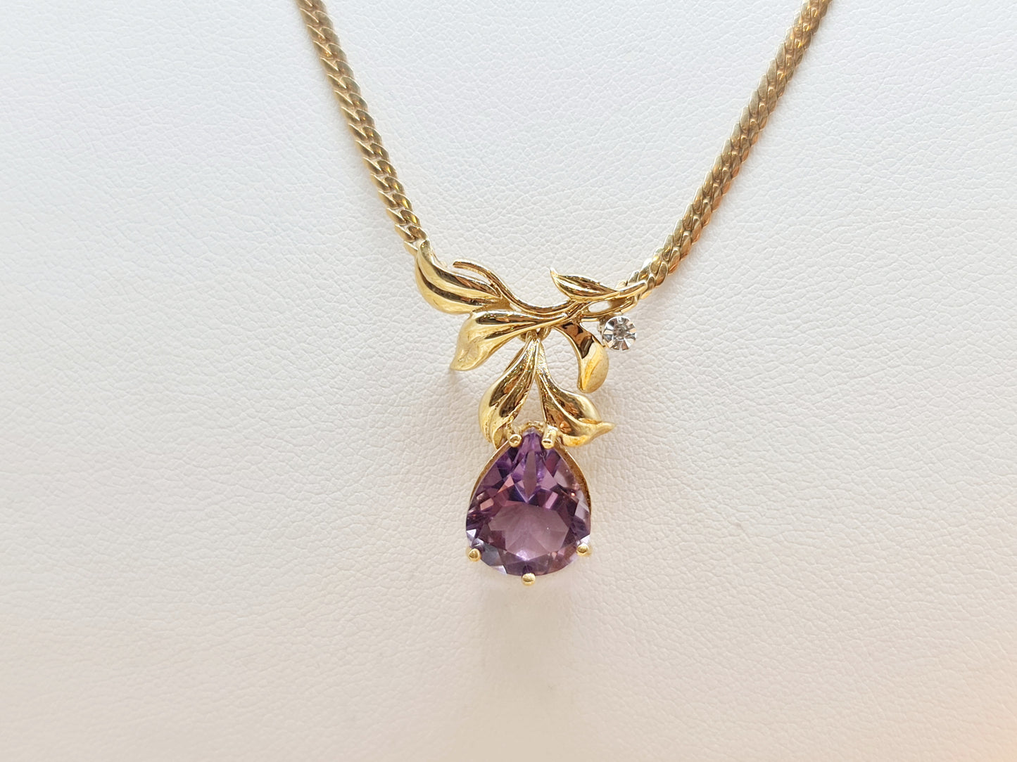 Collier Diamant Amethyst 333 8 KT Gold