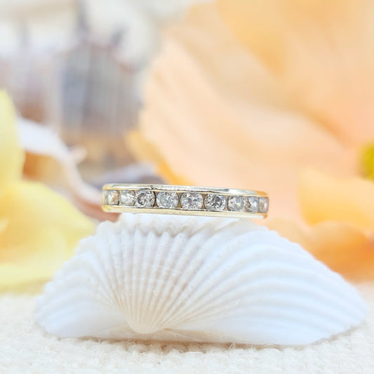 Ring Memory Zirkonia 750 18 KT Gelbgold