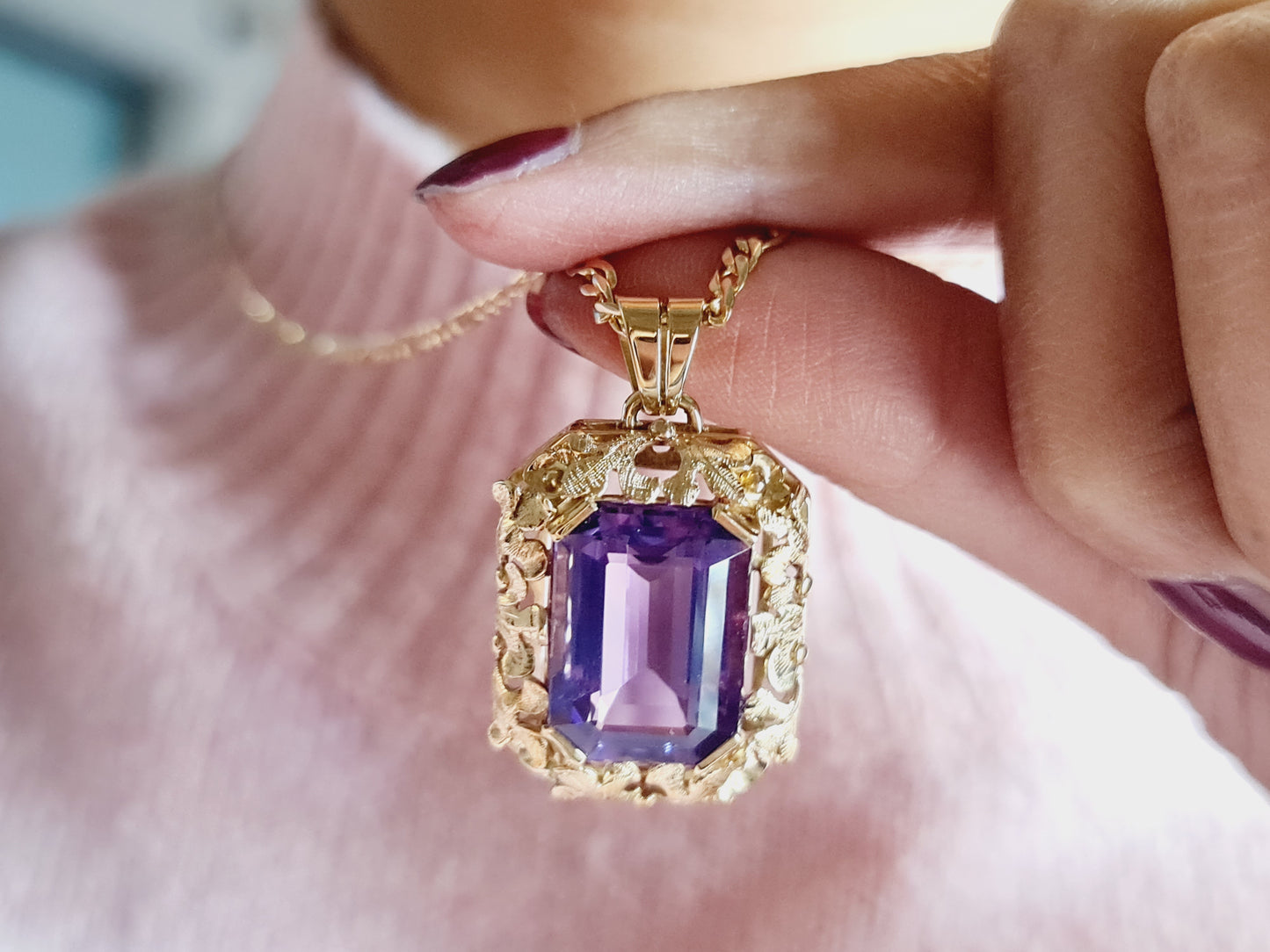 Anhänger Amethyst 585 14 KT Gold