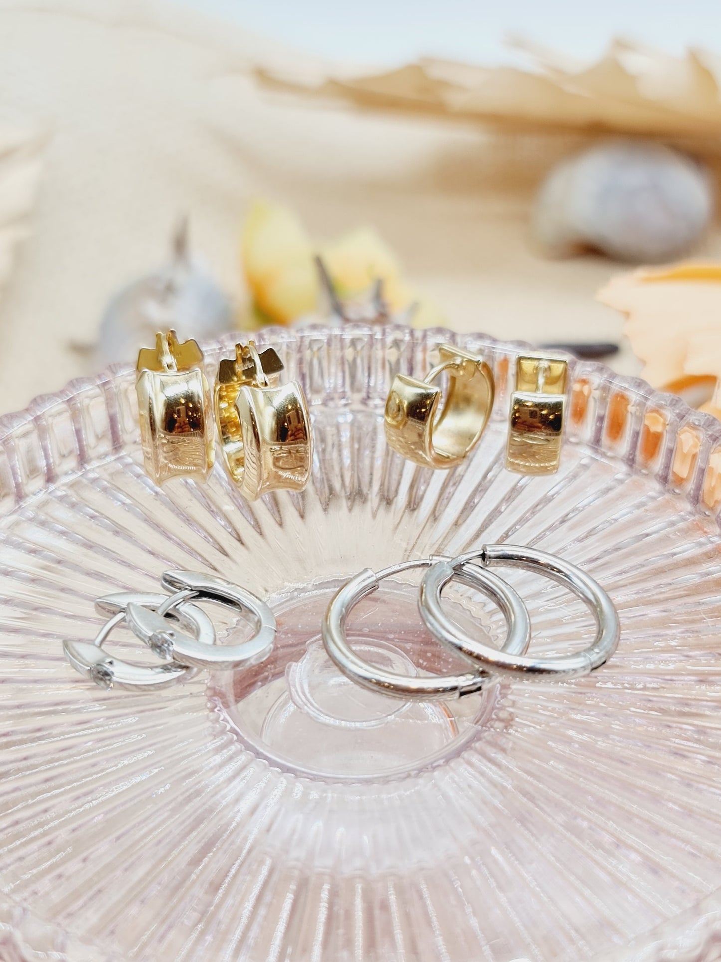 Clip Creolen Brillanten 750 18 KT Weißgold