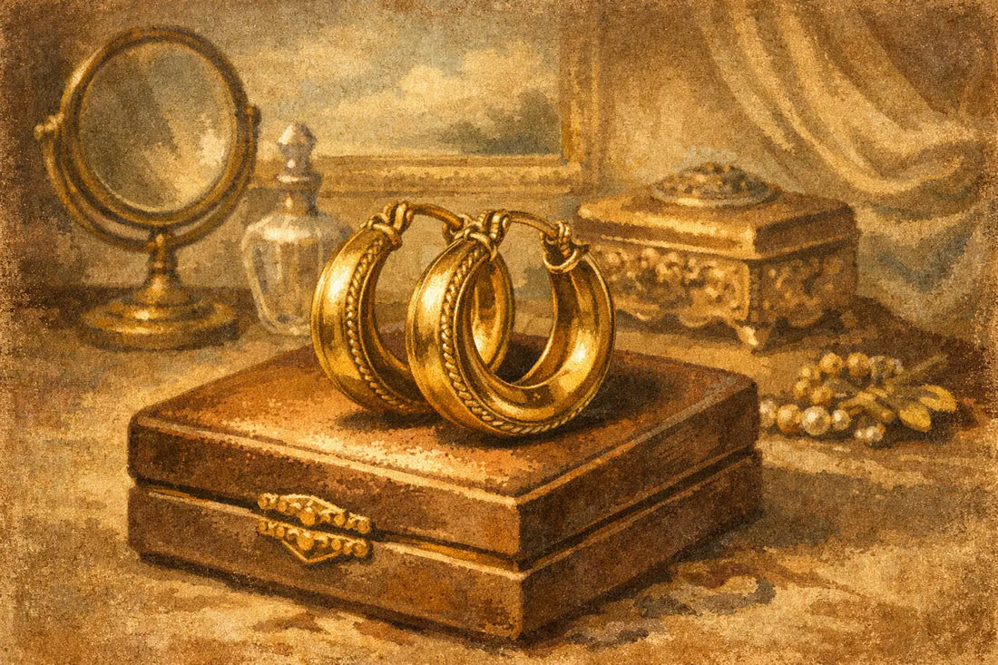 Vintage Creolen aus Gold mit besonderem Charakter