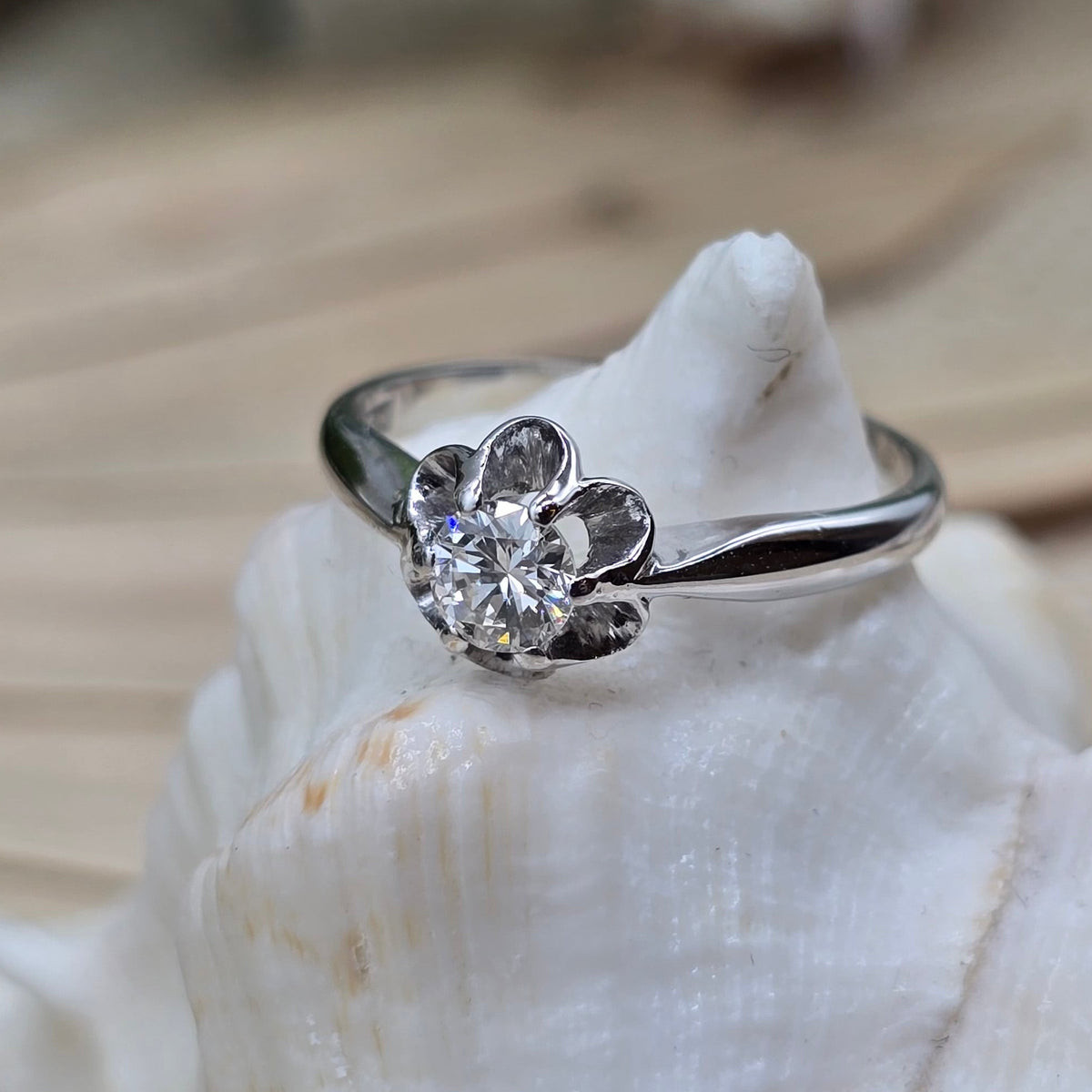 Ring Brillant 585 14 KT Weißgold