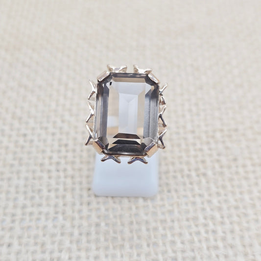 Ring Rauchquarz 333 8 KT Gold Gr. 56