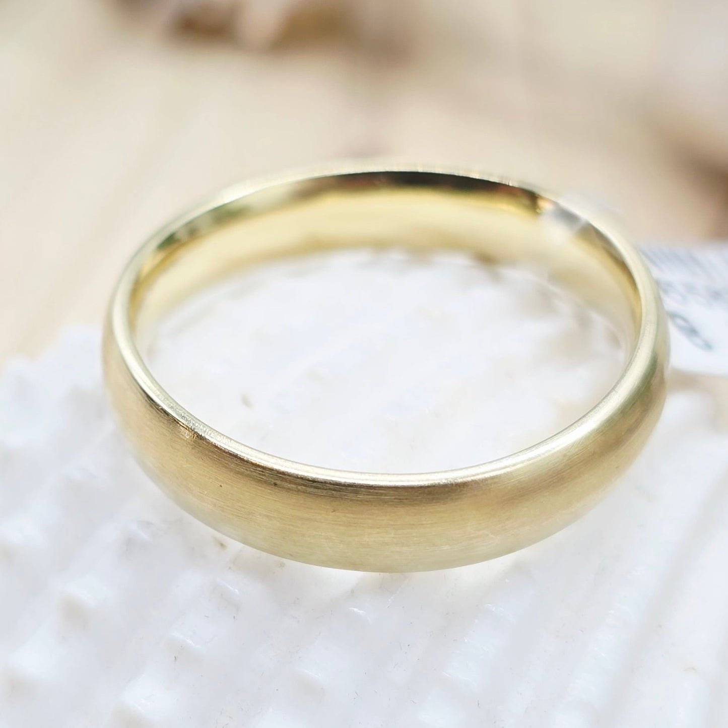 Ring Gold 585 14 KT Bandring Gr: 61