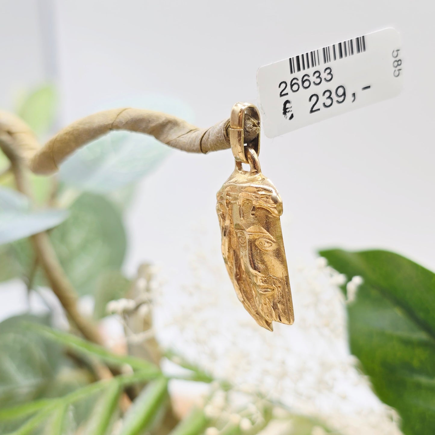 Anhänger Gold 585 14kt Jesus Kopf Gr: 32*14mm