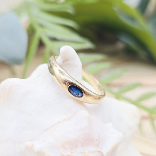 Ring Gold 333 8kt Safir Gr: 57 (18,1mm)