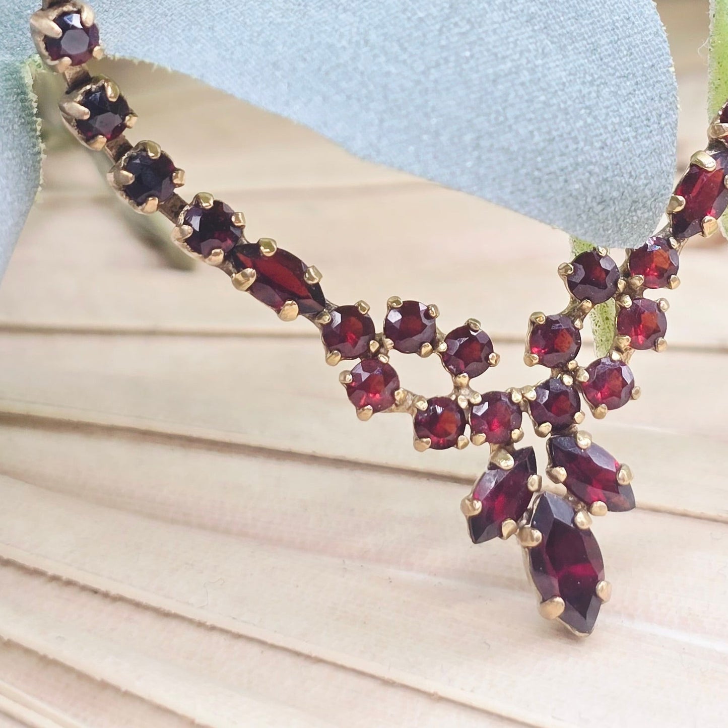 Collier Gold 333 8kt Granate 45cm
