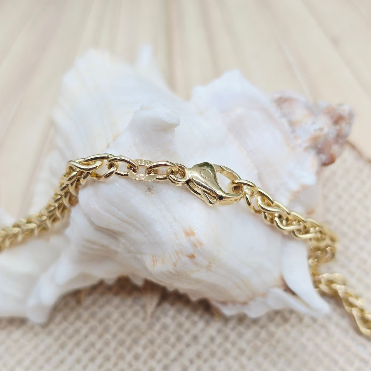 Gold Kette 585 14kt Fuchsschwanz 50cm/4,3mm 32,68g