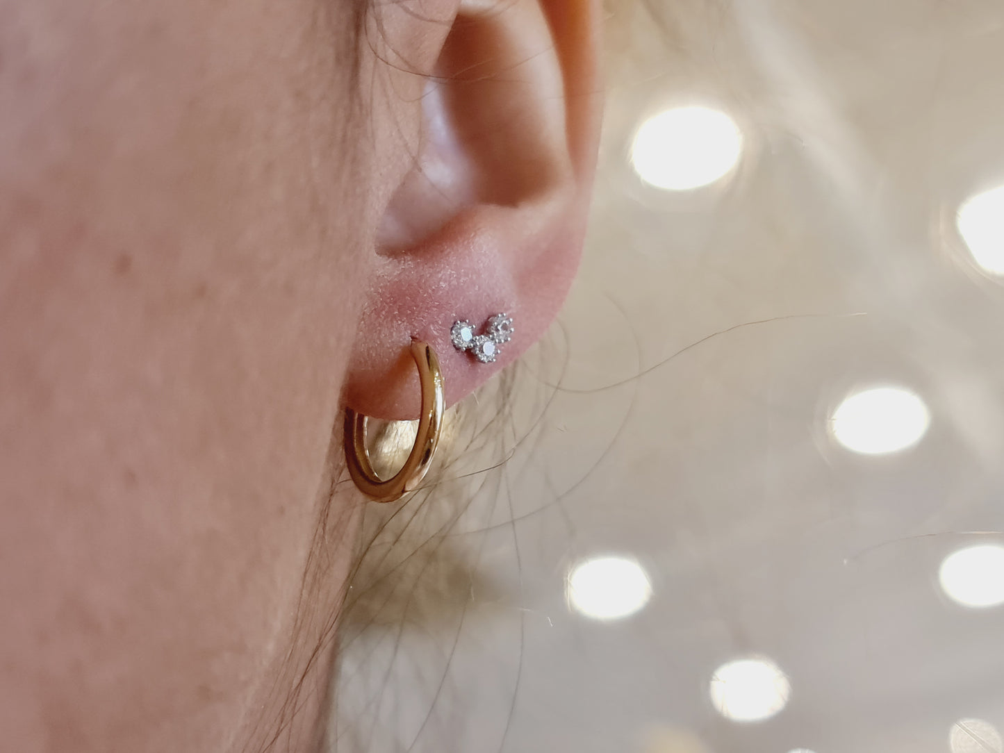 Ohrringe Ohrstecker Zirkonia 375 9 KT Weißgold
