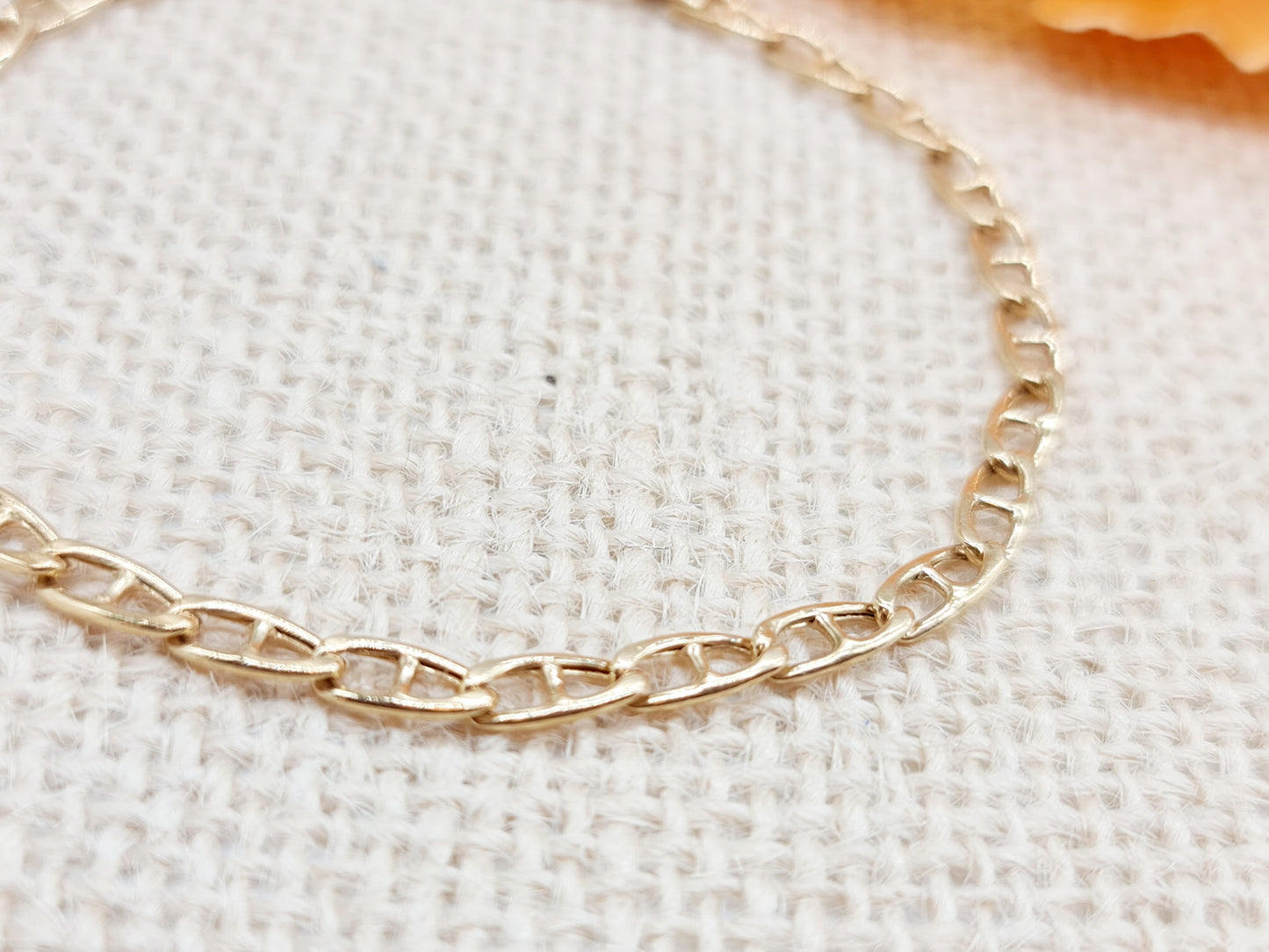 Armband Stegpanzer 3,8mm 20cm 750 18 KT Gold