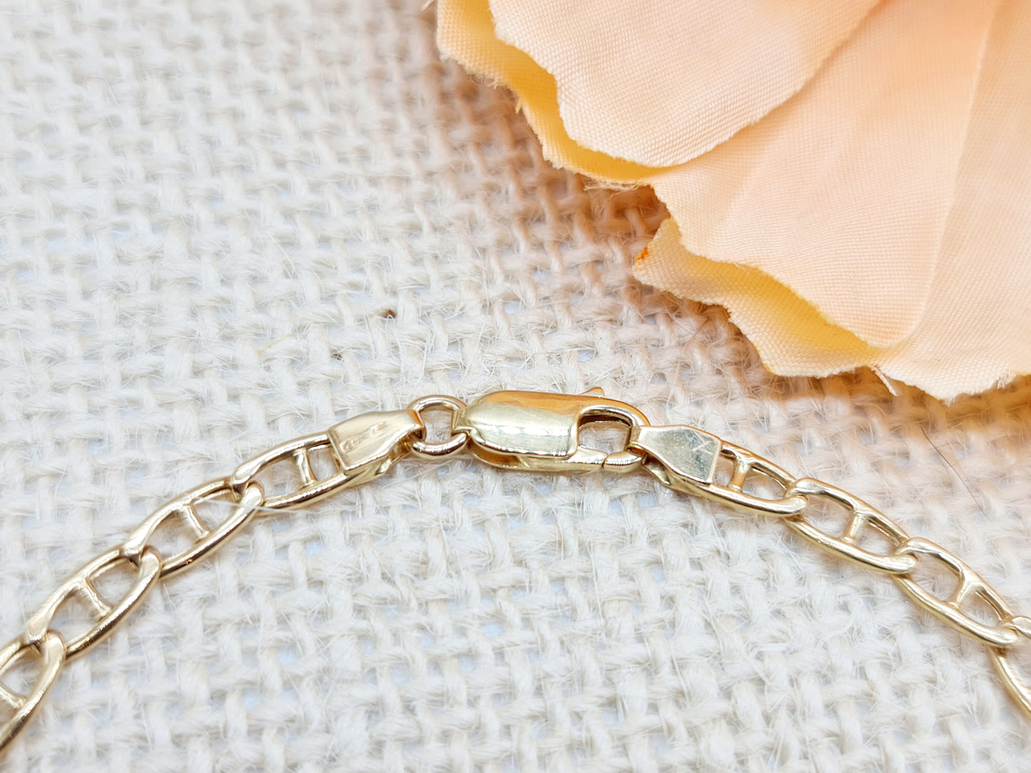 Armband Stegpanzer 3,8mm 20cm 750 18 KT Gold