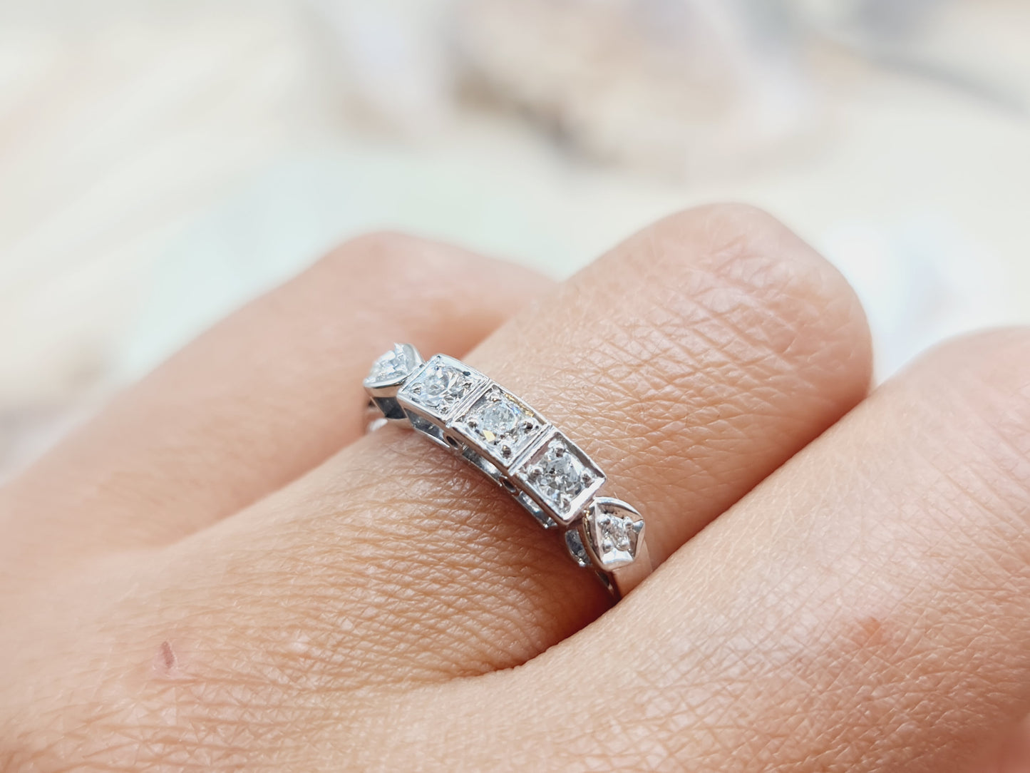 Ring Brillanten 585 14 KT Weißgold Gr. 57