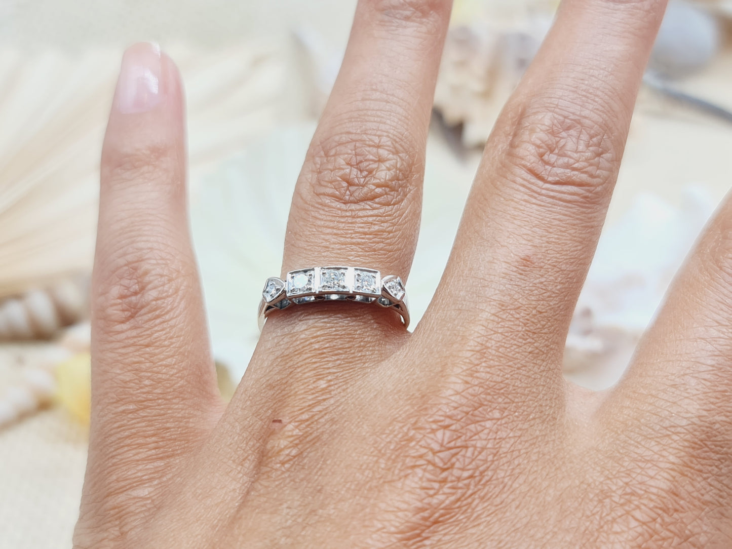 Ring Brillanten 585 14 KT Weißgold Gr. 57