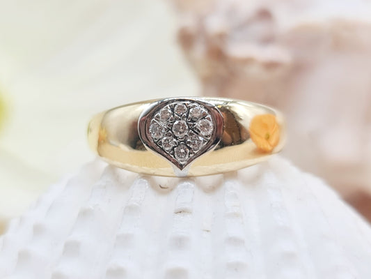Ring Brillanten 750 18 KT Gold Platin Gr. 54