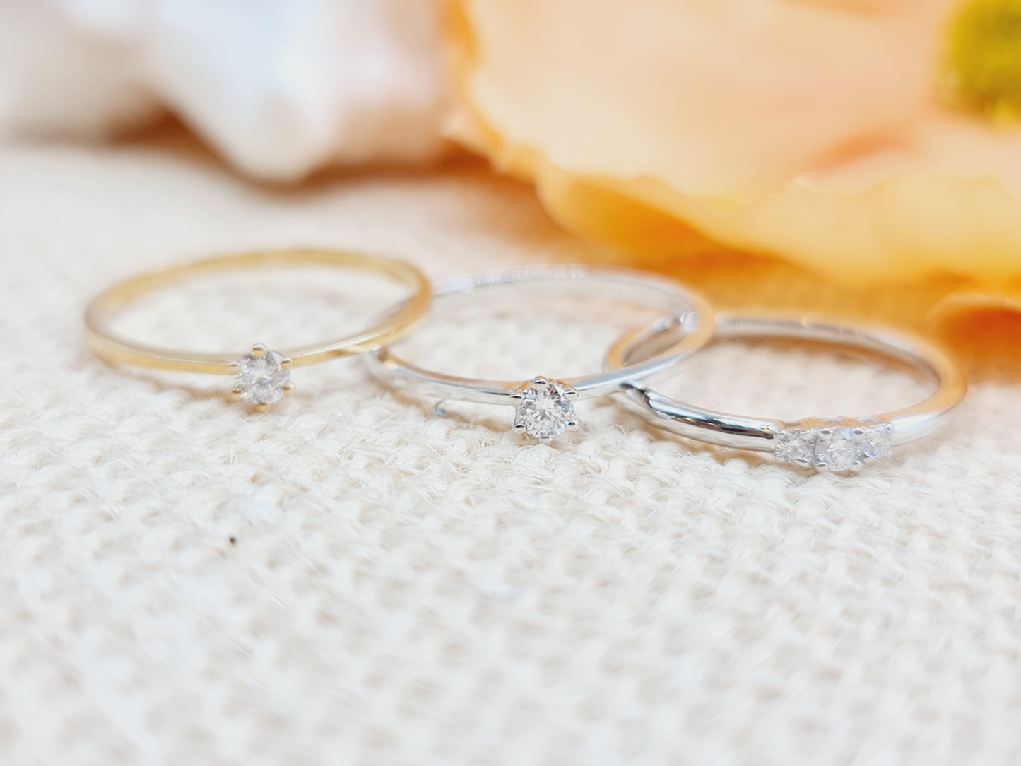 Verlobungsring Brillant 585 14 KT Weißgold Gr. 56