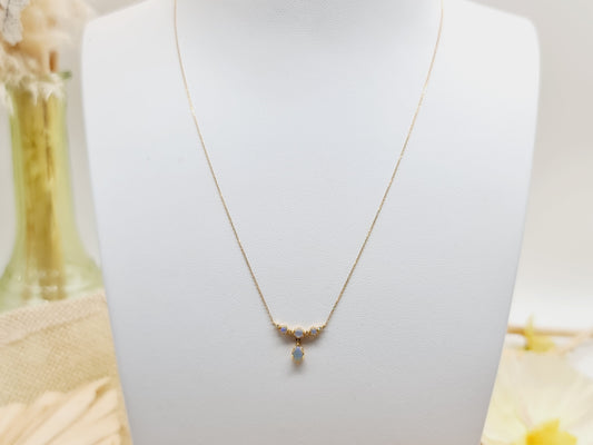 Collier Opale Brillanten 42,5cm 750 18 KT Gold