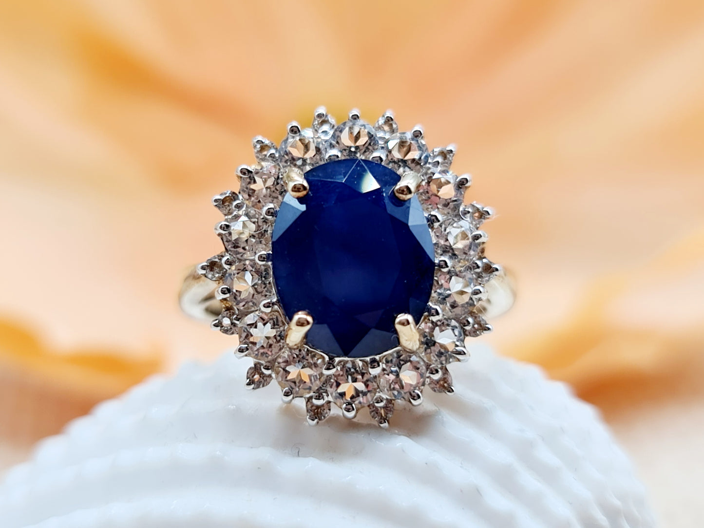 Ring Safire 375 9 KT Gold Gr. 50