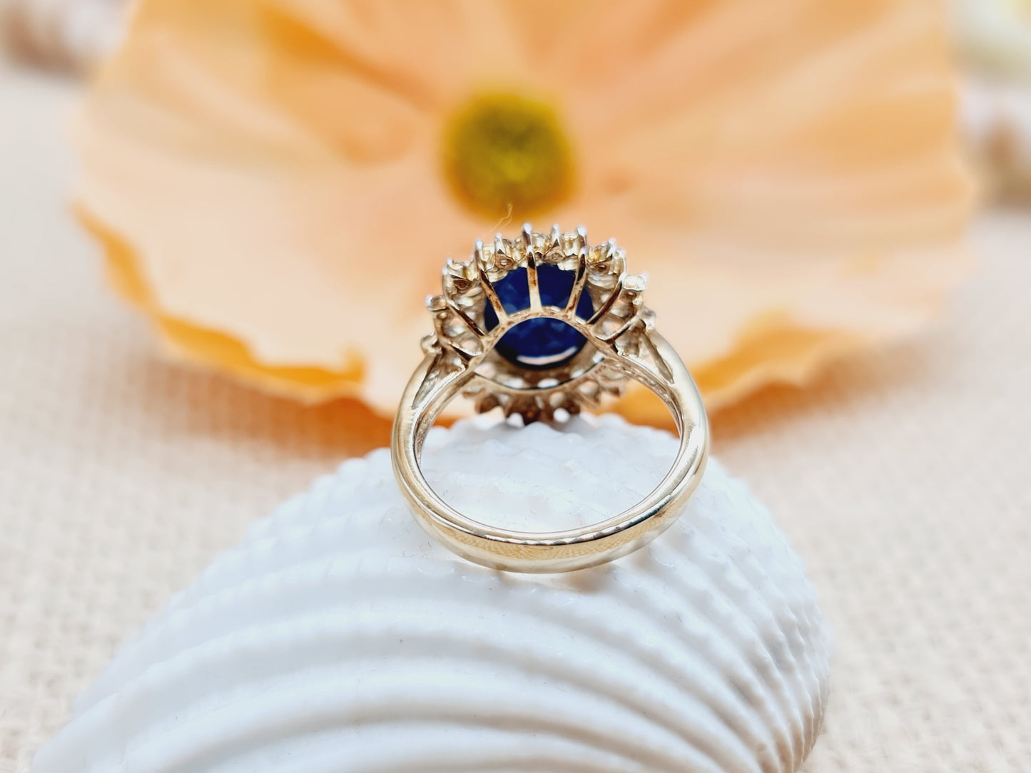 Ring Safire 375 9 KT Gold Gr. 50