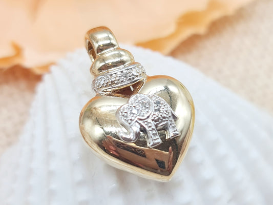 Anhänger Elefant Brillanten 585 14 KT Gold