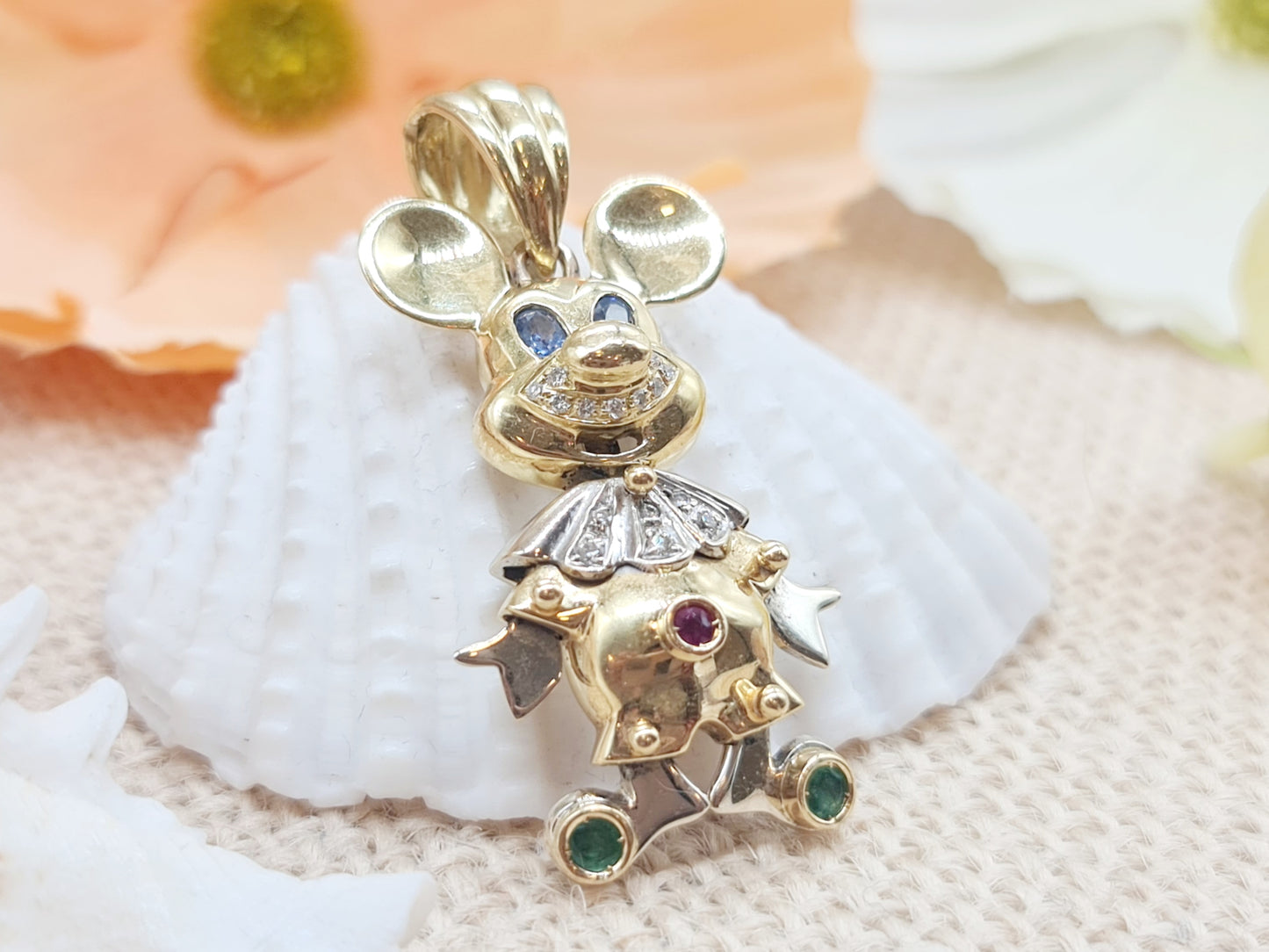 Anhänger Mickey Mouse 750 18 KT Gold