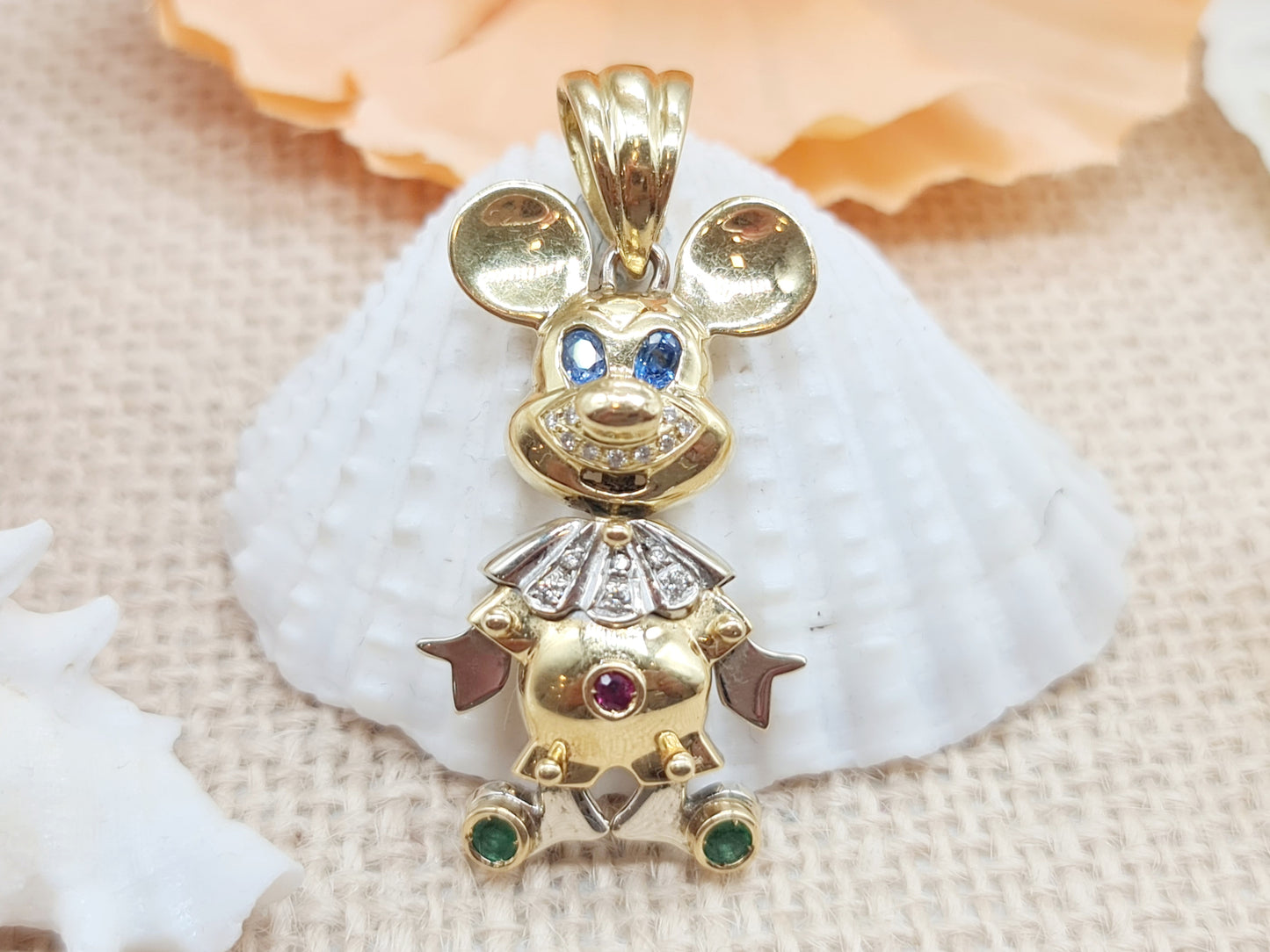 Anhänger Mickey Mouse 750 18 KT Gold