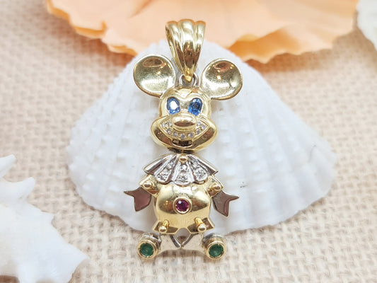 Anhänger Mickey Mouse 750 18 KT Gold