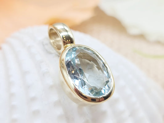 Anhänger Aquamarin 585 14 KT Gold
