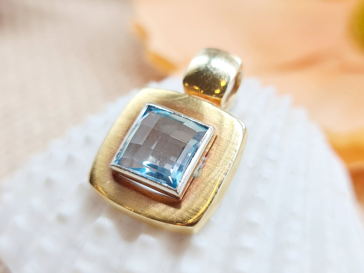Anhänger Topas 585 14 KT bicolor Gold
