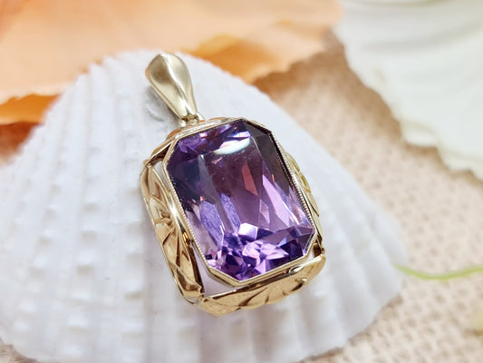 Anhänger Amethyst 333 8 KT Gold