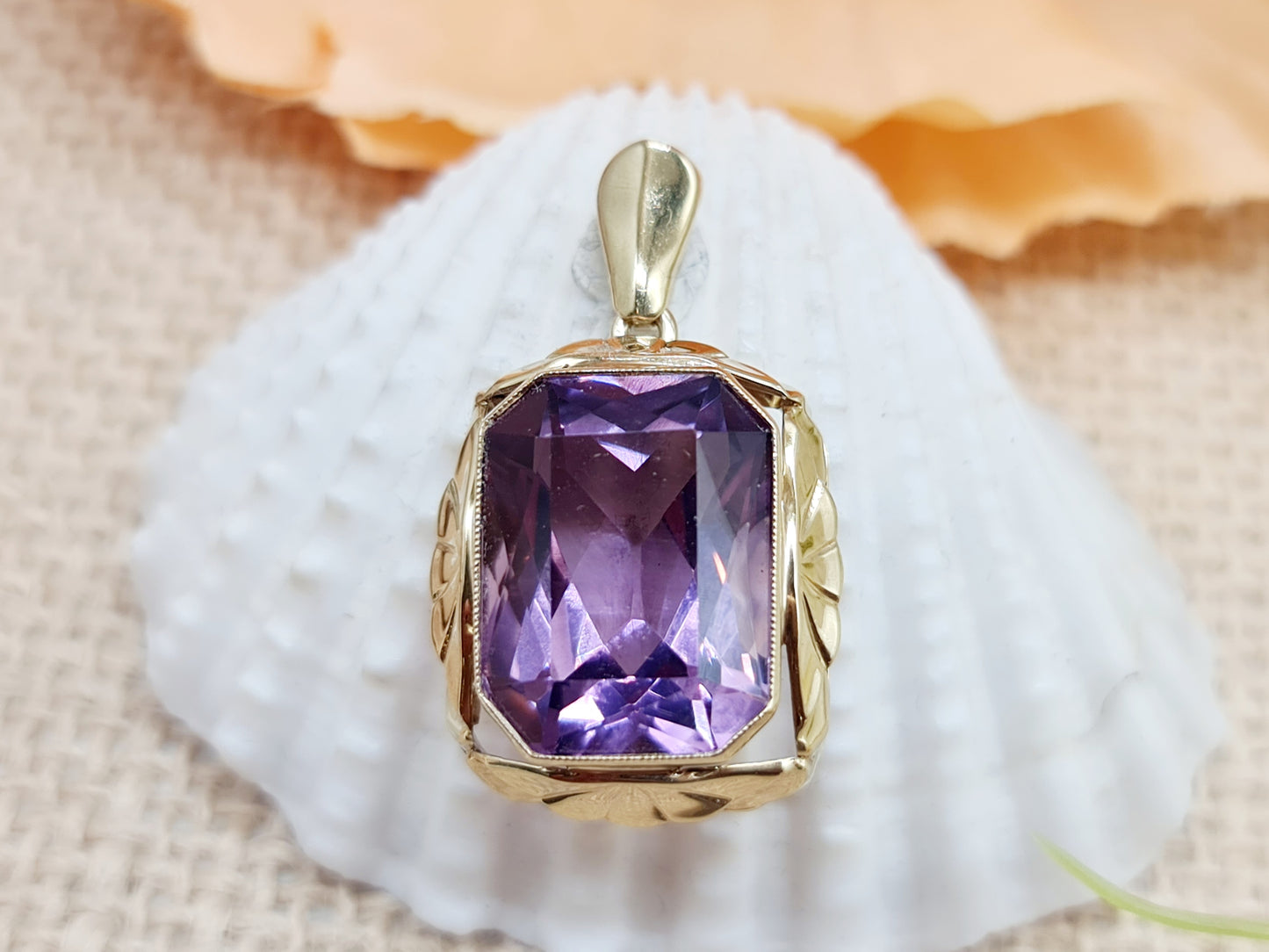 Anhänger Amethyst 333 8 KT Gold