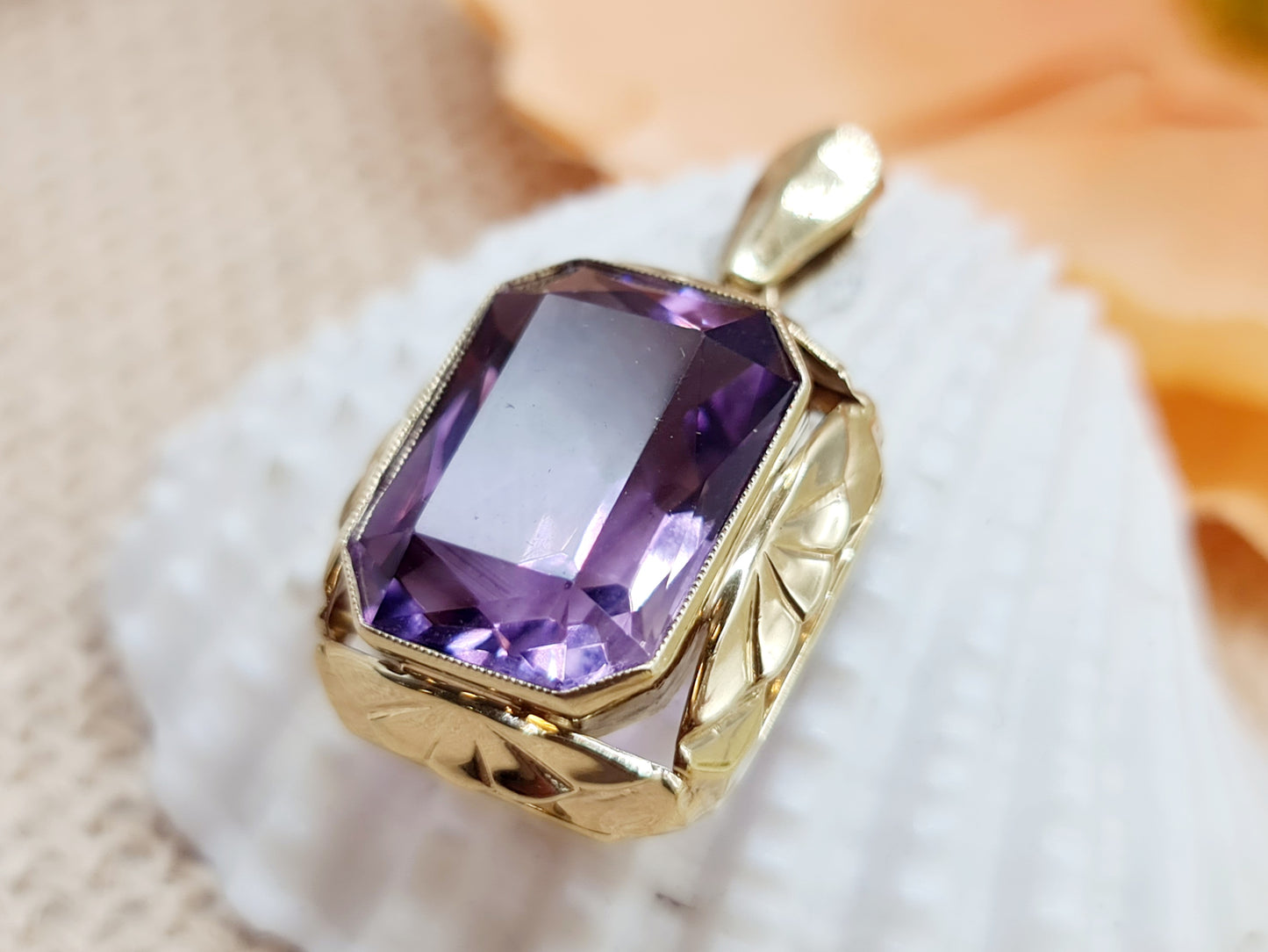 Anhänger Amethyst 333 8 KT Gold