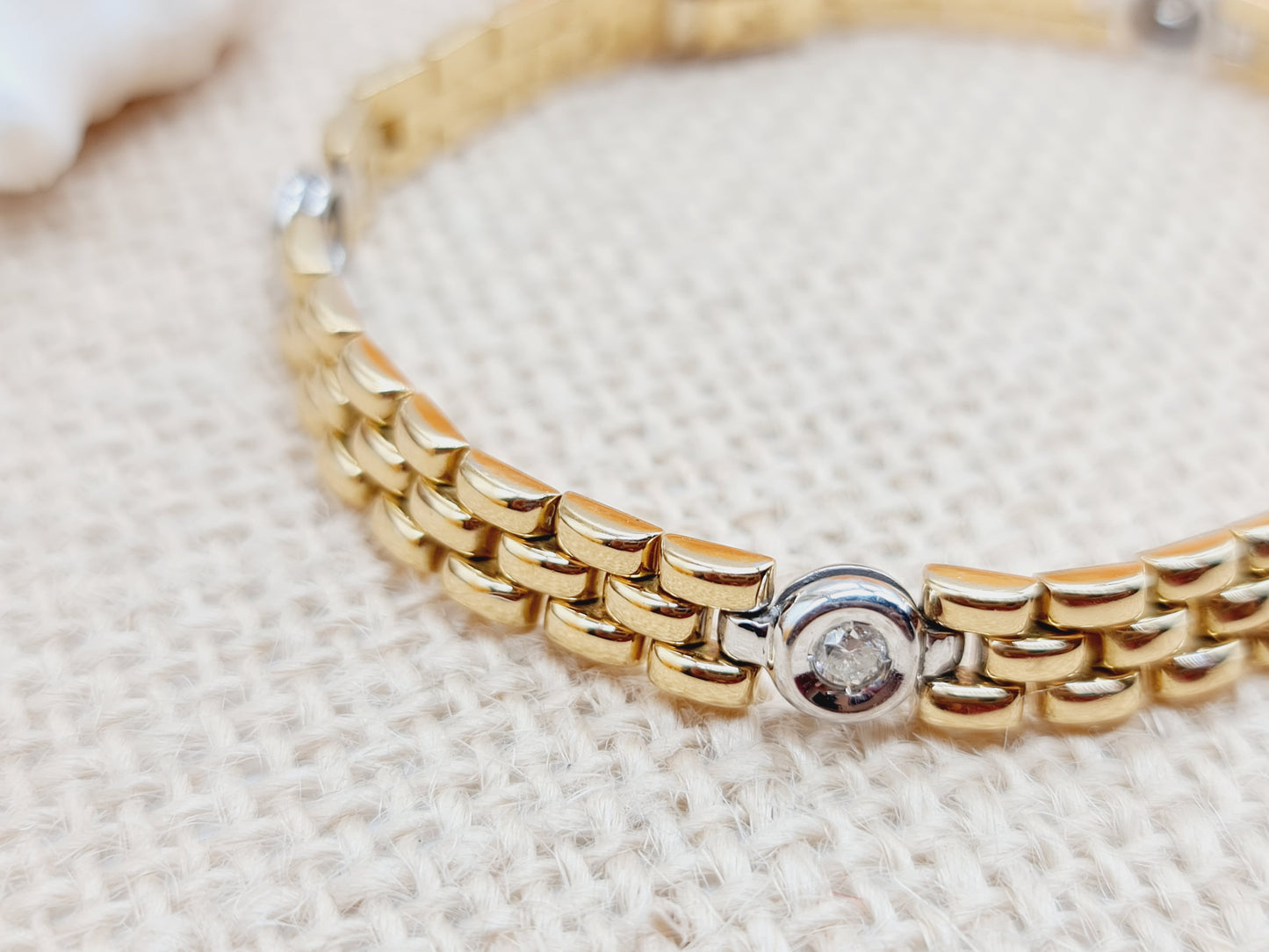 Armband Brillanten 750 18 KT bicolor Gold