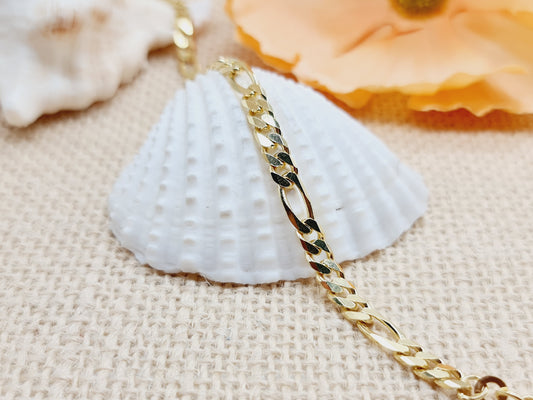 Armband Figaro 4,5mm 21cm 333 8 KT Gold