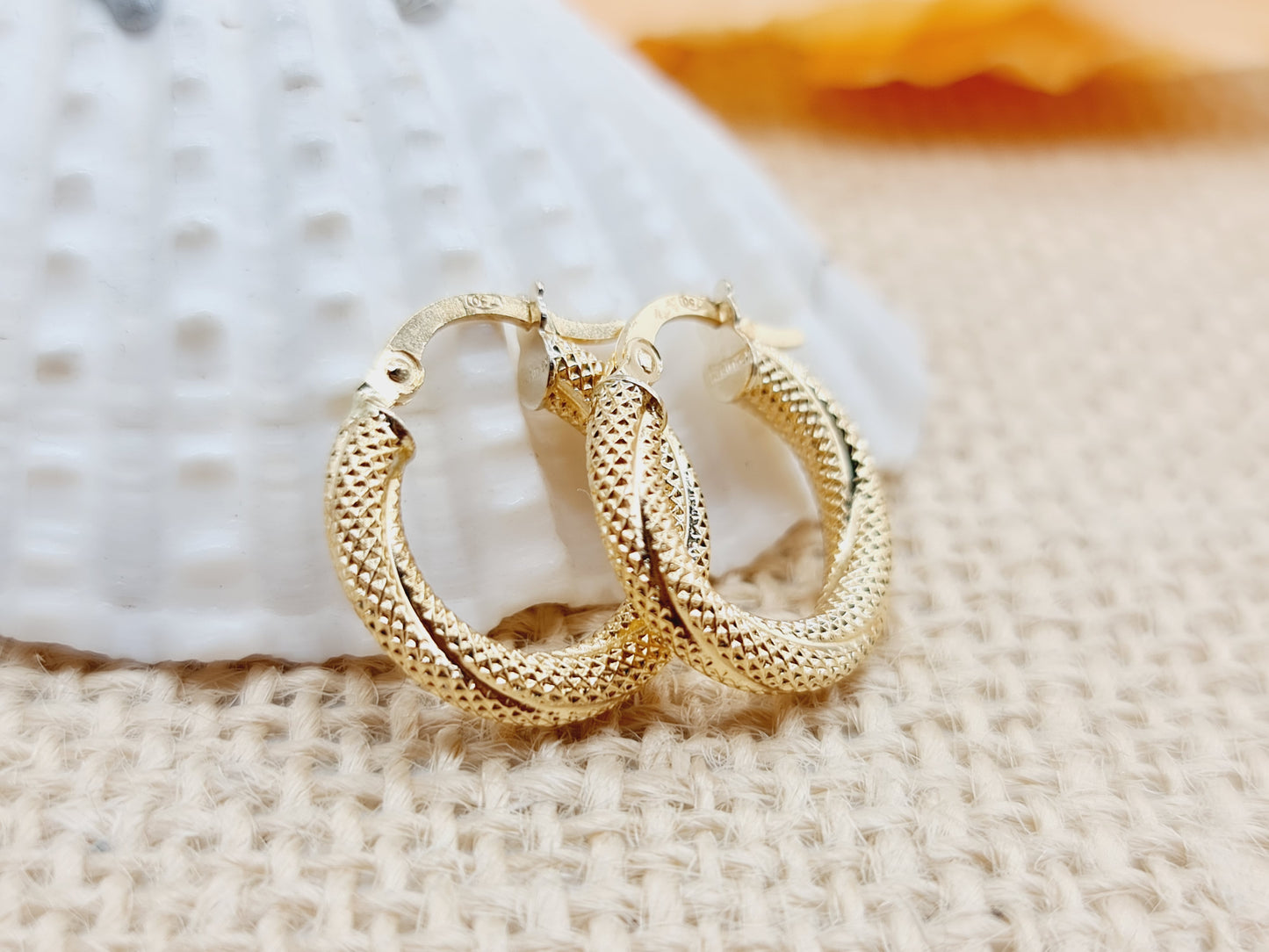 Ohrringe Creolen 750 18 KT Gold