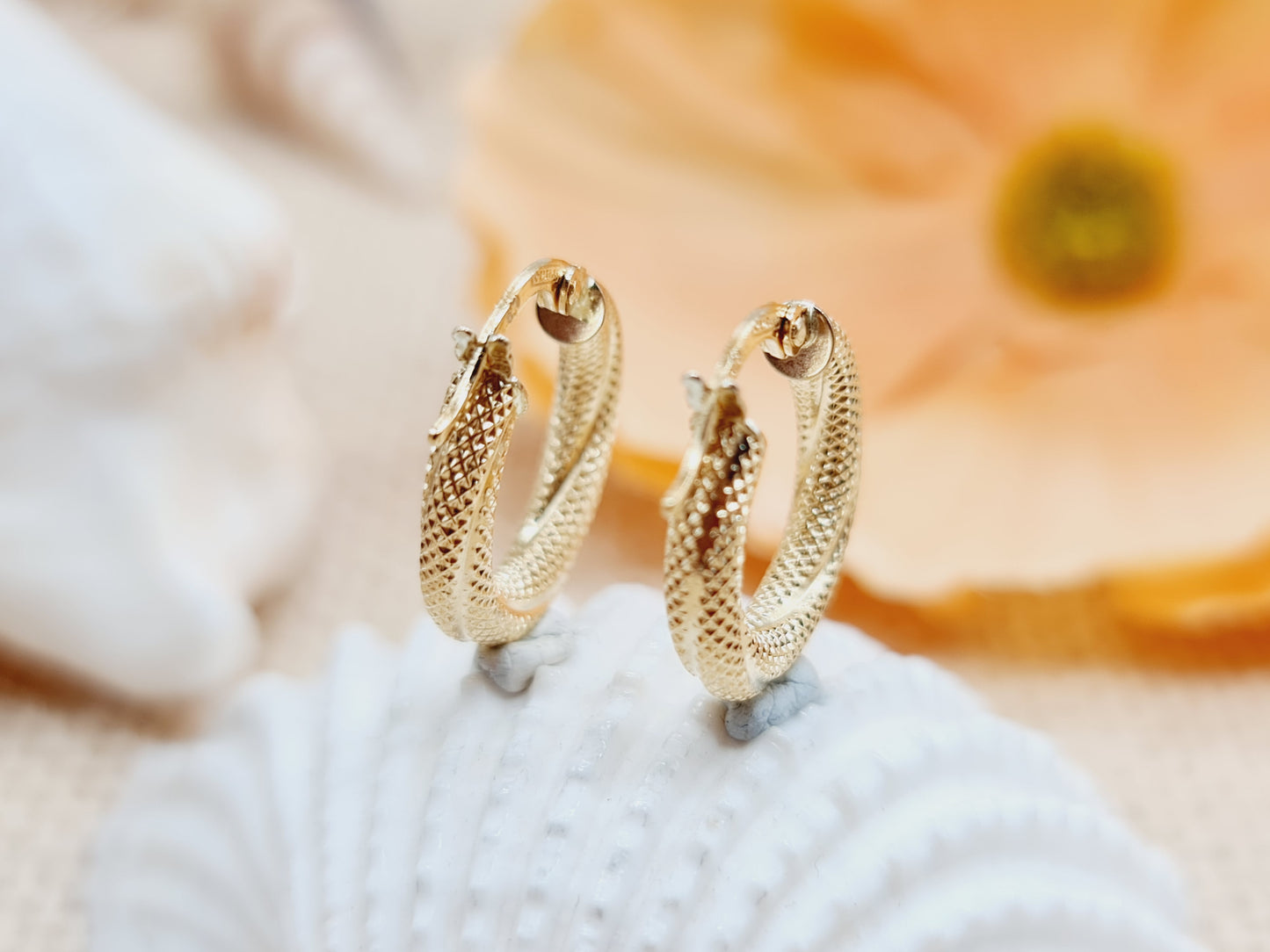 Ohrringe Creolen 750 18 KT Gold