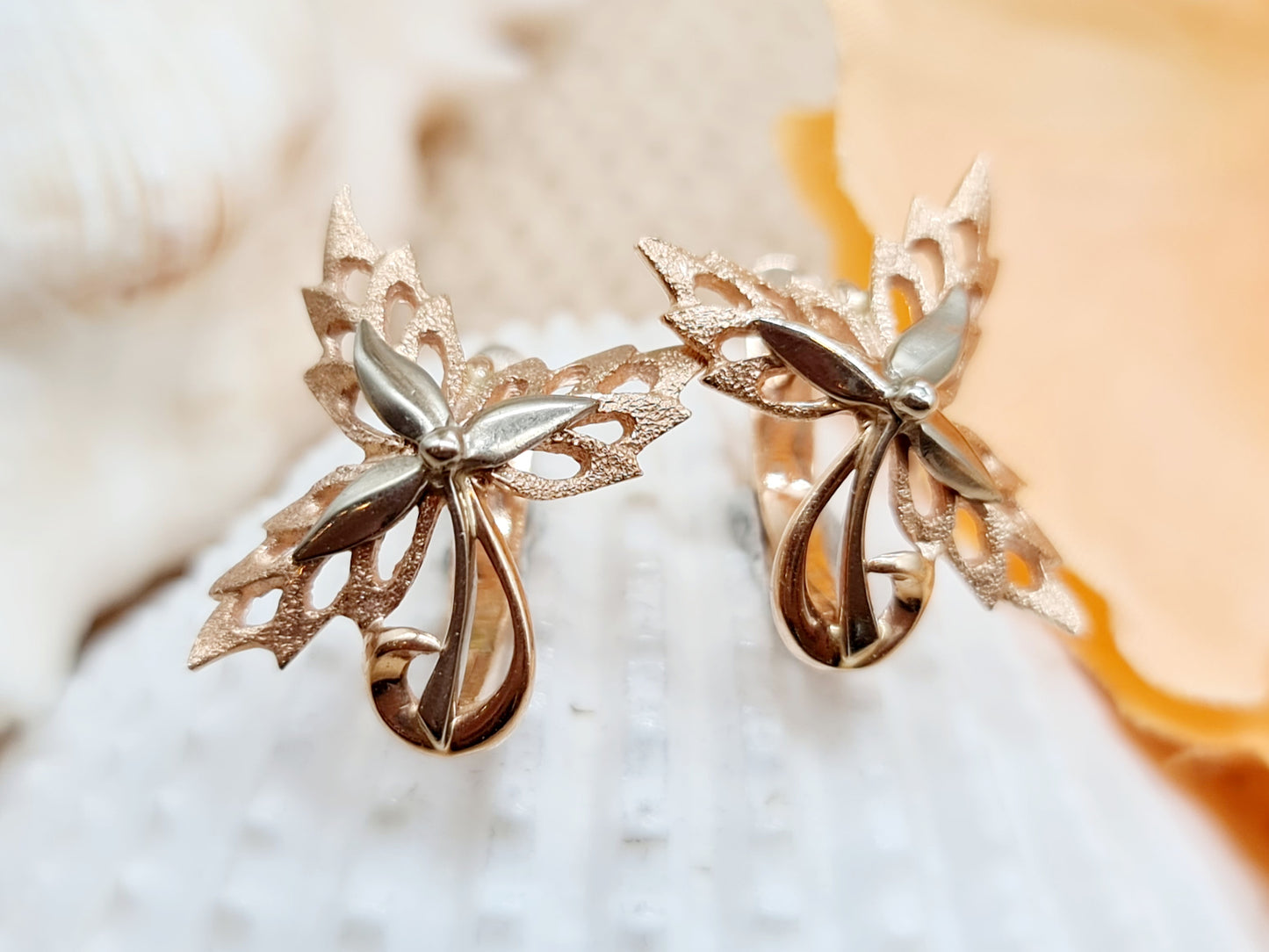 Ohrringe Schmetterling 583 14 KT Rotgold