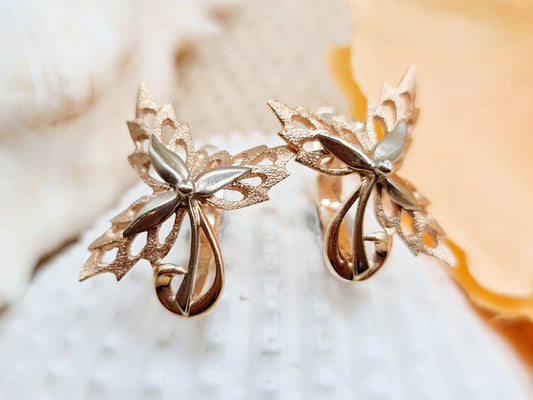 Ohrringe Schmetterling 583 14 KT Rotgold