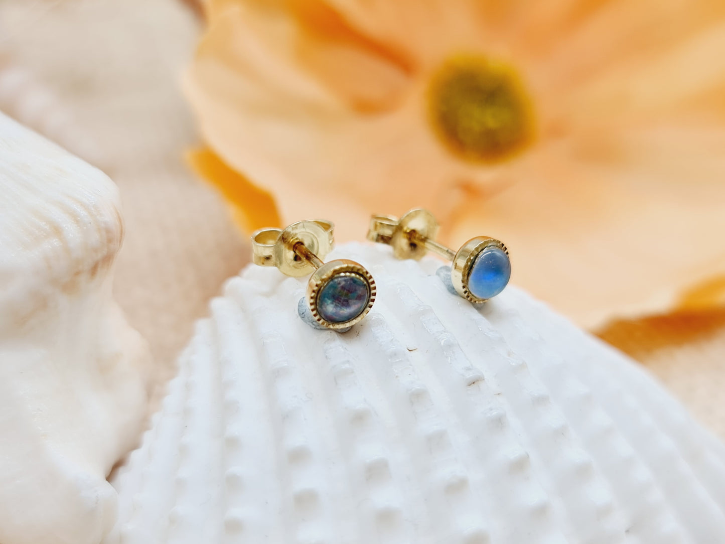 Ohrringe Opal Triplette 333 8 KT Gold