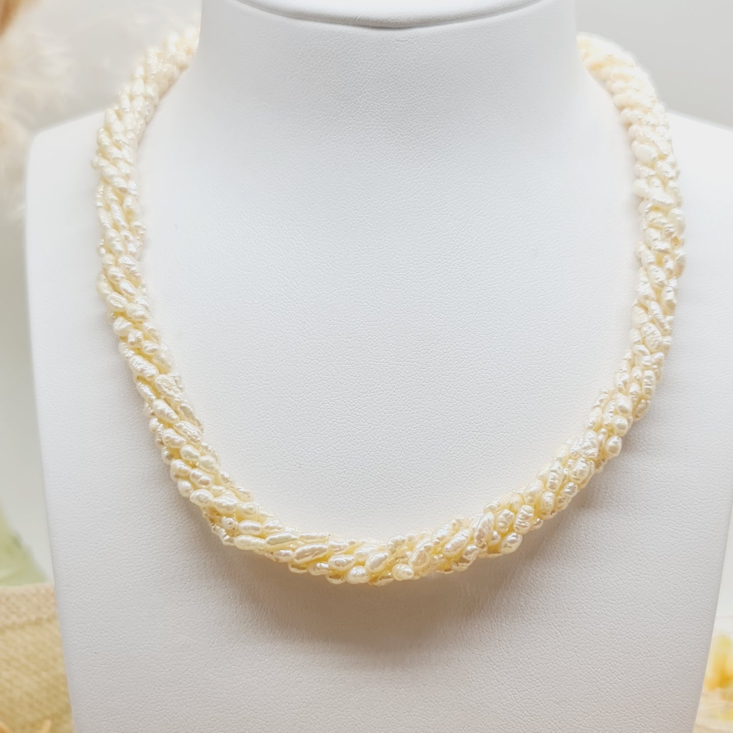 Collier Perlen Brillanten 10mm 43cm 585 14 KT Gold