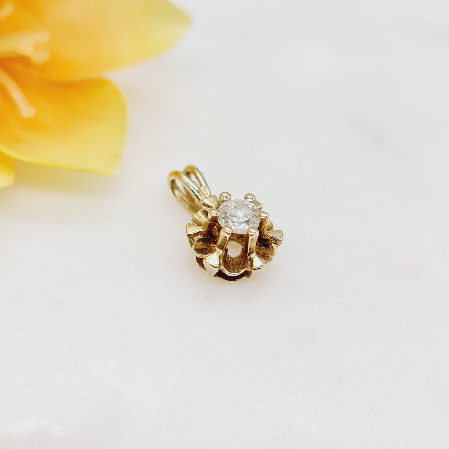Anhänger Solitär Brillant 585 14 KT Gold