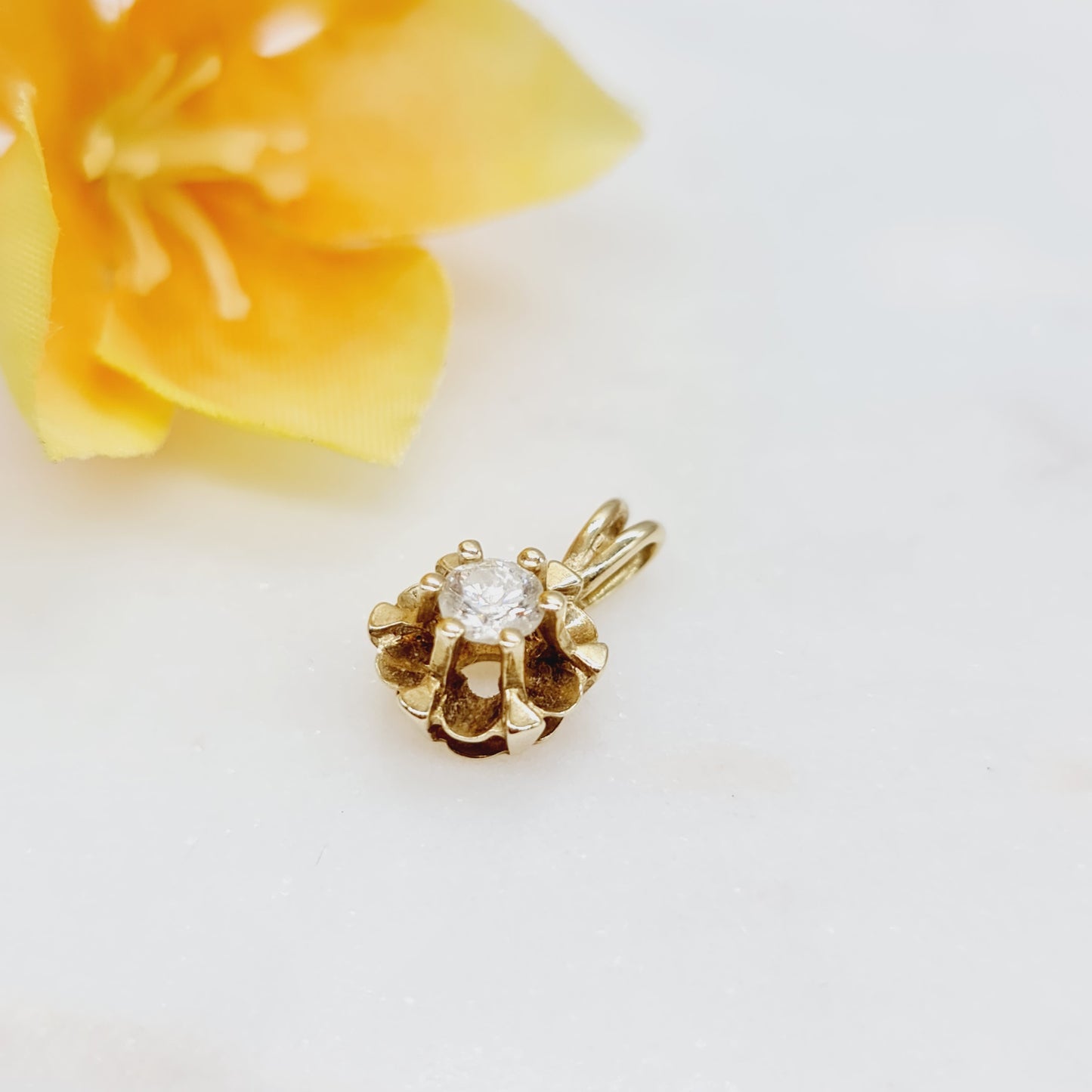 Anhänger Solitär Brillant 585 14 KT Gold