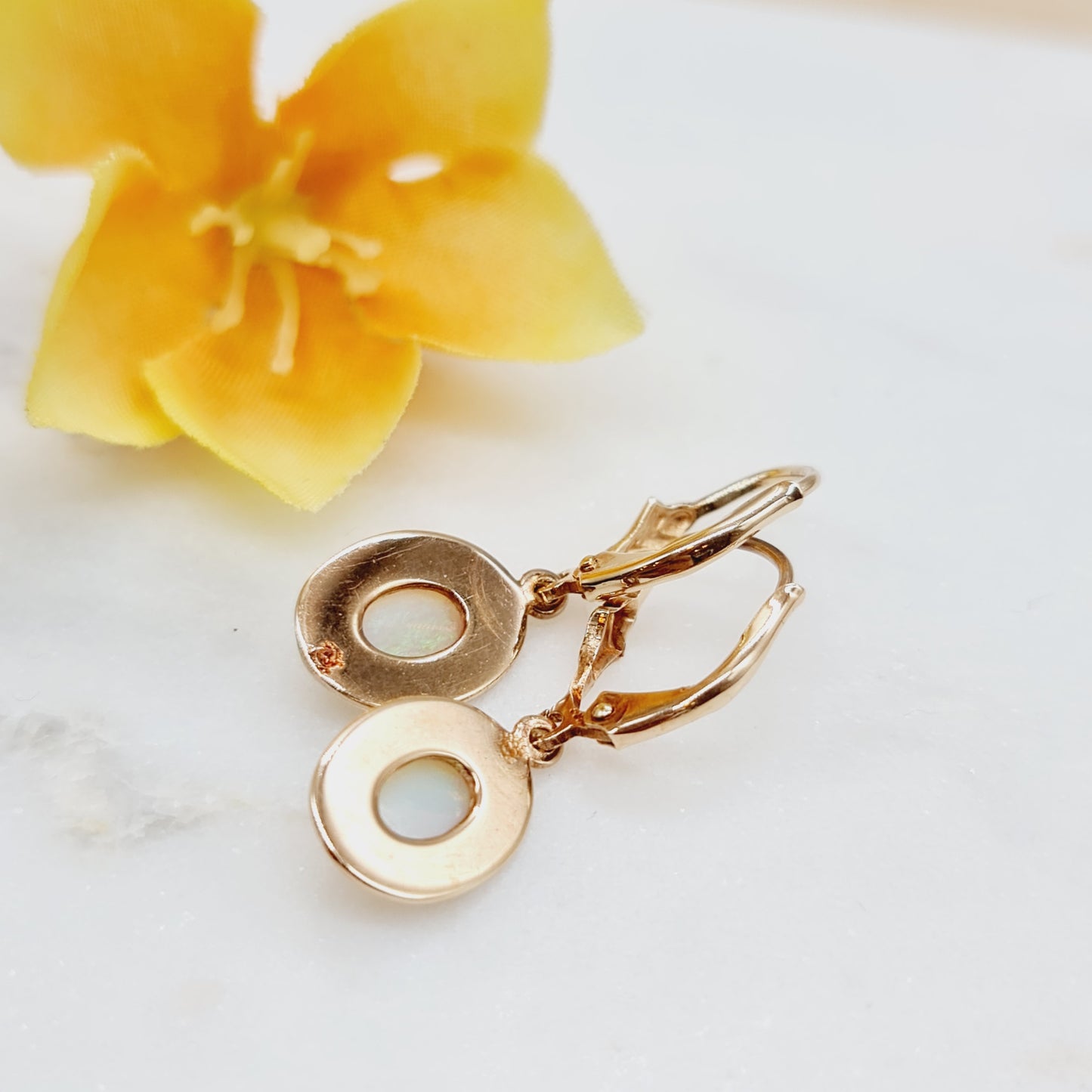 Ohrringe Opale 585 14 KT Gold